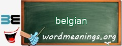 WordMeaning blackboard for belgian